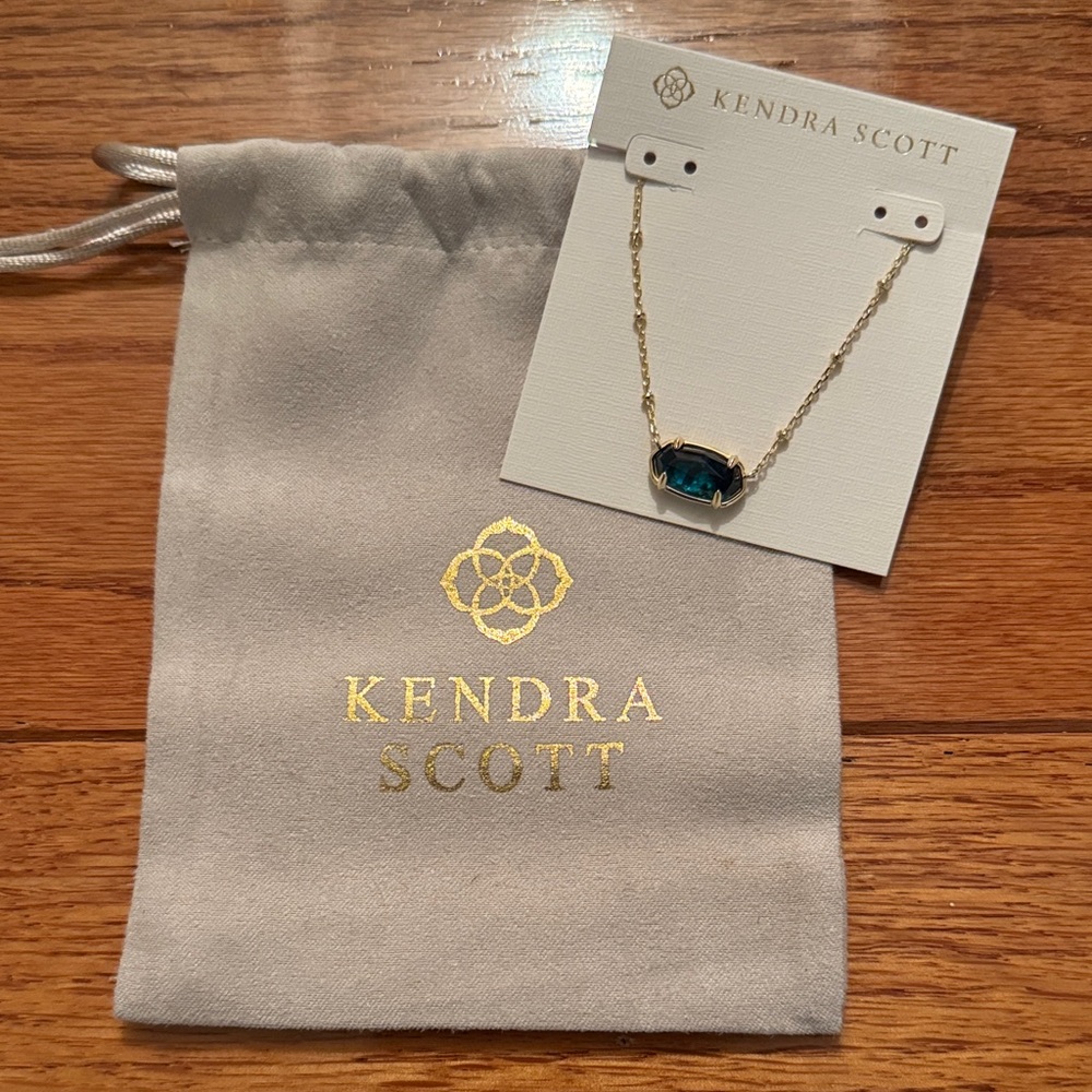 Kendra Scott Teal Pendant Necklace